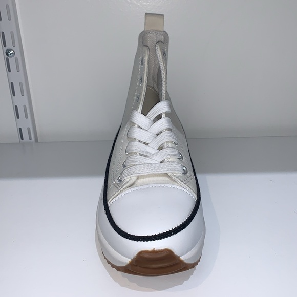 WHITE HIGH TOP CANVAS SNEAKERS - Picture 6 of 9
